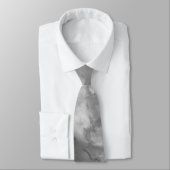 Zwart-wit Ombre Marmer Elegant Modern Chic Stropdas (Gebonden)