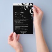 Zwart-wit omgekeerde spiraal Flyer of Programma (Hand)