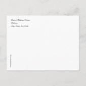 Zwart + Wit Omgekeerde Swirl Bruiloft RSVP Briefka Uitnodiging Briefkaart (Achterkant)