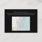 Zwart + Wit Omgekeerde Swirl Receptie en Kaart Kaa (Achterkant)