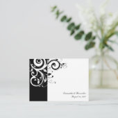 Zwart-wit omgekeerde werveling Plaatskaarten, gesc Plaatskaartje (Staand voorkant)