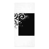 Zwart-wit omgekeerde werveling Rack Card Ad or Men Reclamekaart (Achterkant)