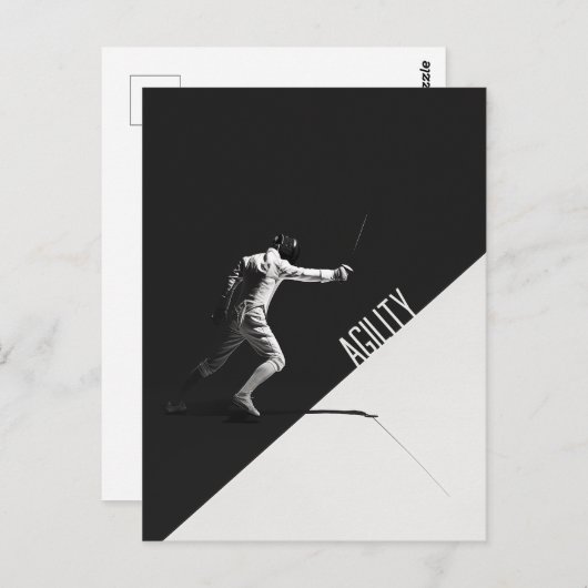 Zwart-wit omheining briefkaart (Voorkant / Achterkant)