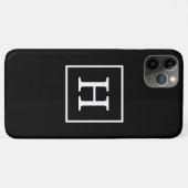 Zwart wit omhuld Initiaal monogram Case-Mate iPhone Case (Achterkant (horizontaal))