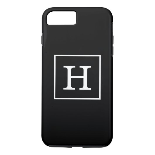 Zwart wit omhuld Initiaal monogram Case-Mate iPhone Case (Achterkant)