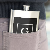 Zwart wit omhuld Initiaal monogram Flacon (Voorbeeld)