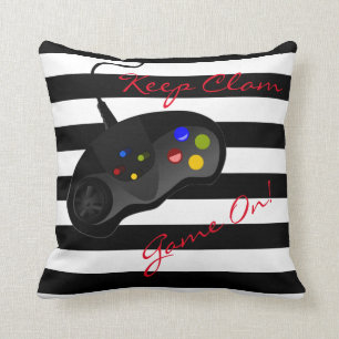 Zwart-wit Omkeerbaar Gokken   van Strepen Kussen