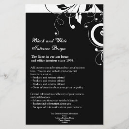 Zwart-wit omkeerbare brochure of programma