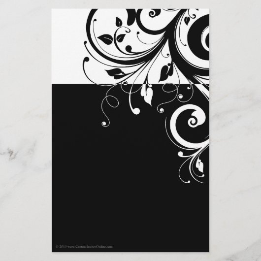 Zwart-wit omkeerbare brochure of programma (Achterkant)