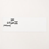 Zwart-wit omkeerbare Namaste Yogamat (Voorkant (horizontaal))