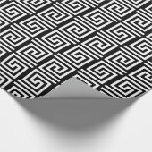 Zwart/wit omslagpapier Grieks Zeer belangrijk ontw Cadeaupapier (Hoek)