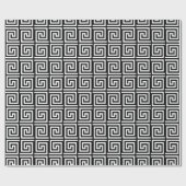 Zwart/wit omslagpapier Grieks Zeer belangrijk ontw Cadeaupapier (Vlak)