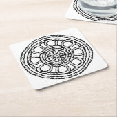 Zwart-wit Onderzetter met persbericht (Schuin)