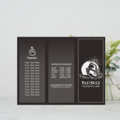 Zwart Wit One-legged King Pigeon Yoga Pose Logo (Staand voorkant)