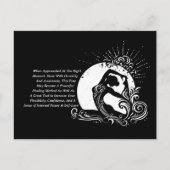 Zwart Wit One-legged King Pigeon Yoga Pose Logo Briefkaart (Voorkant)