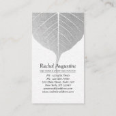 Zwart Wit One-legged King Pigeon Yoga Pose Logo Klantenkaartje (Achterkant)