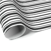 Zwart-wit oneffen strepen cadeaupapier (Rol Hoek)