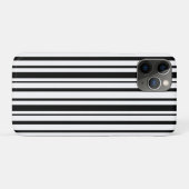 Zwart-wit oneffen strepen Case-Mate iPhone case (Achterkant (horizontaal))