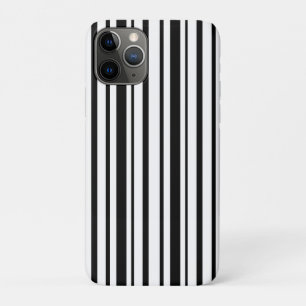 Zwart-wit oneffen strepen Case-Mate iPhone case