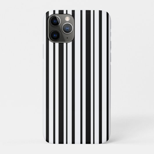 Zwart-wit oneffen strepen Case-Mate iPhone case (Achterkant)