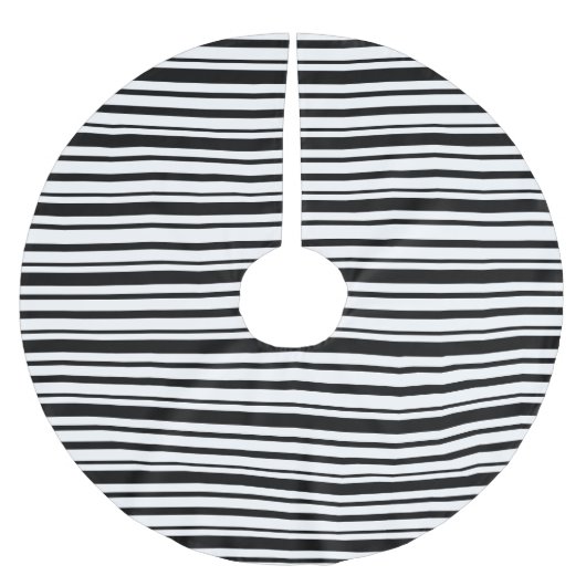 Zwart-wit oneffen strepen kerstboom rok (Voorkant)