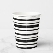 Zwart-wit oneffen strepen papieren bekers (Rechts)