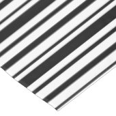 Zwart-wit oneffen strepen tafelkleed (Gekanteld)