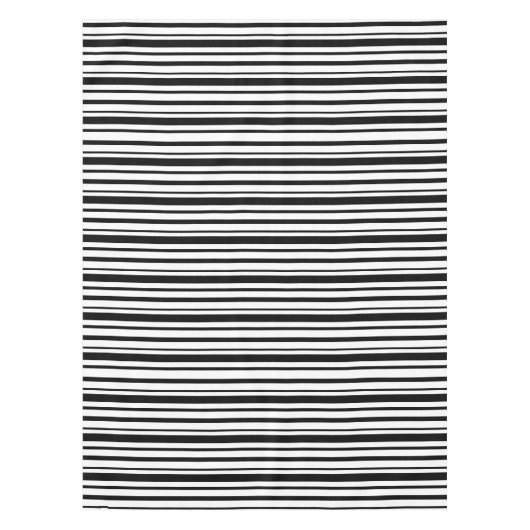 Zwart-wit oneffen strepen tafelkleed (Voorkant)