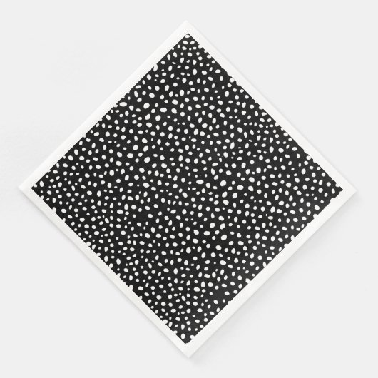Zwart-wit ongelijke Stippen grafisch ontwerp Servet (Hoek)
