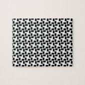 Zwart-wit onmogelijke geometrische puzzel legpuzzel (Horizontaal)