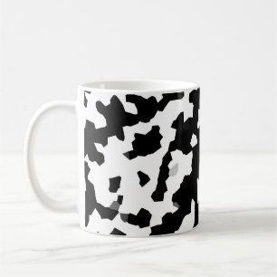 Zwart Wit Onregelmatig Abstract Patroon Koffiemok