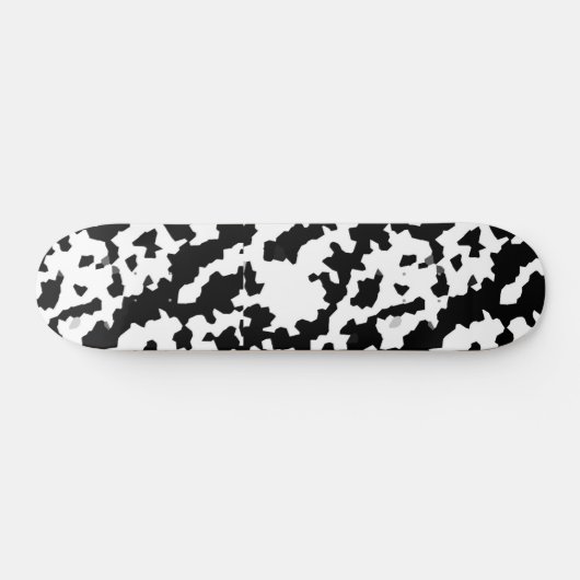 Zwart Wit Onregelmatig Abstract Patroon Persoonlijk Skateboard (Horizontaal)