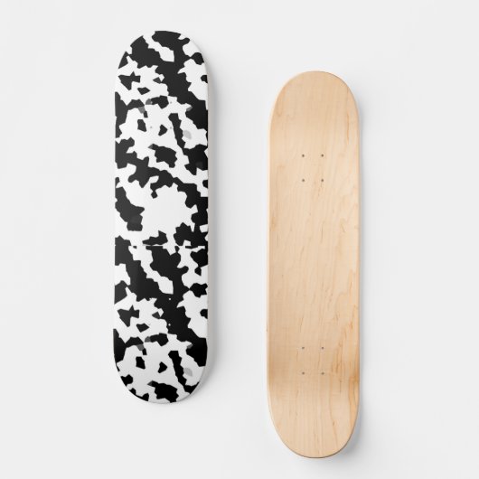 Zwart Wit Onregelmatig Abstract Patroon Persoonlijk Skateboard (Voorkant)
