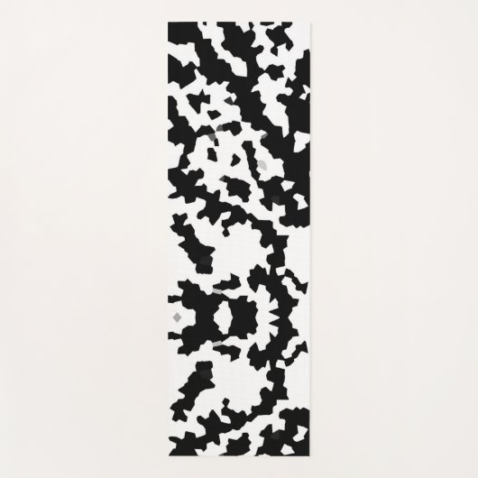Zwart Wit Onregelmatig Abstract Patroon Yogamat (Voorkant)