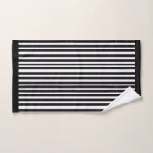 Zwart Wit Onregelmatige Strepen Bad Handdoek (Handdoek)