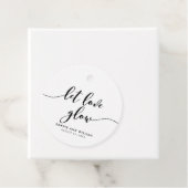 Zwart-wit, onthax script laat liefdesgoten bruilof bedankjes labels (In situ)