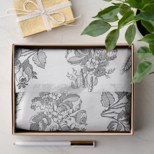 Zwart-wit ontkoppelingspagina tissuepapier (Geschenk)