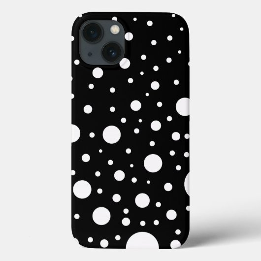 Zwart-wit ontwerp cirkels stippen Case-Mate iPhone case (Achterkant)