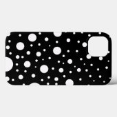 Zwart-wit ontwerp cirkels stippen Case-Mate iPhone case (Achterkant (horizontaal))
