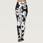 Zwart-wit ontwerp leggings (Achterkant)