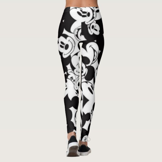 Zwart-wit ontwerp leggings (Achterkant)