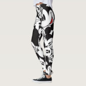 Zwart-wit ontwerp leggings (Links)