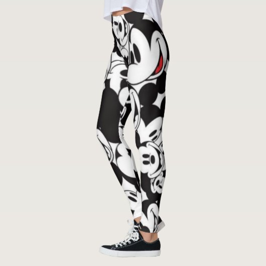 Zwart-wit ontwerp leggings (Links)