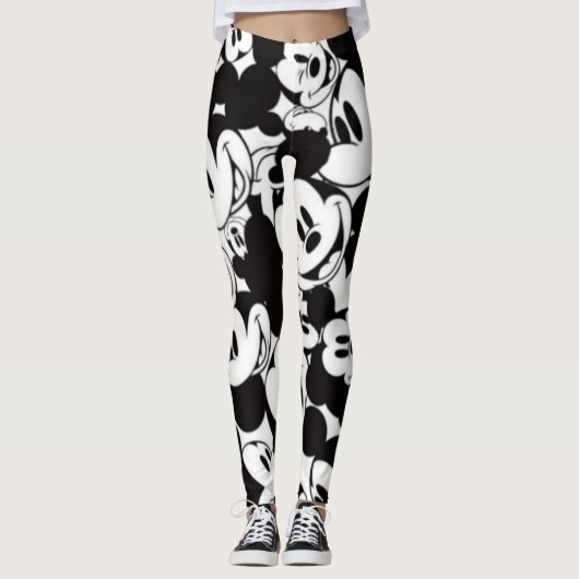 Zwart-wit ontwerp leggings (Voorkant)