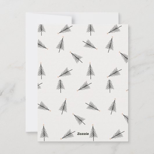 Zwart & Wit Onze eerste Kerst Pas getrouwd Foto Feestdagenkaart (Achterkant)