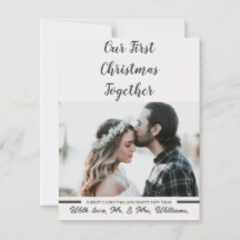 Zwart & Wit Onze eerste Kerst Pas getrouwd Foto