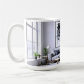 Zwart Wit Oog Koffiemok (Links)