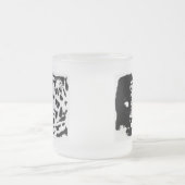 Zwart & Wit Oog van Luipaard Matglas Koffiemok (Center)