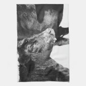Zwart-wit op Angus Cattle Kitchen Towel Theedoek (Verticaal)