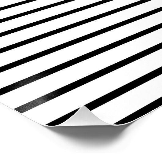 Zwart wit op Art Brown Diamond Poster (Hoek)